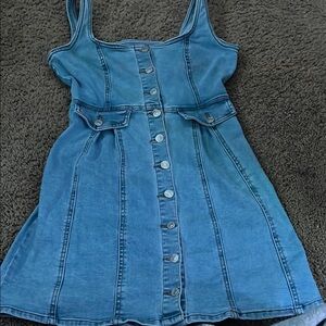 Denim Button-Down Dress
